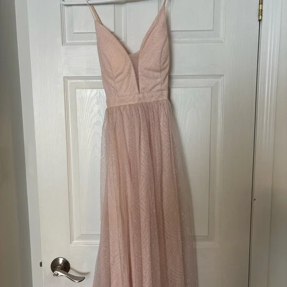 Elegant Blush Evening Gown - Picture 2 of 4